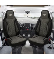 PLKT Serisi Peugeot Rifter 2018 ve Sonrası  ile Uyumlu Pilot Oto Koltuk Kılıfı, Antrasit Siyah