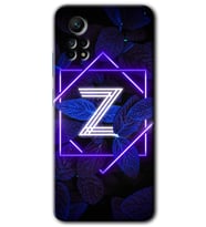 Redmi Note 12 Pro 4G Kılıf HD Desen Baskılı Kılıf - Dark Neon Yaprak Z Harfi
