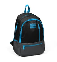 Coral High Sport Siyah Koyu Gri Dört Bölmeli Sırt Çantası 23458