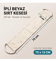 Lexroo Kaplıca Hamam Kese Seti, Doğal İpek & Bitkisel Dokuma Vücut ve Uzun Sırt Kesesi