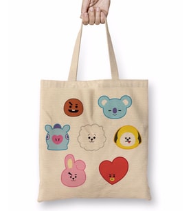 Bts BT21 Bez Çanta Uzun Saplı
