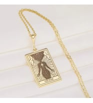 Kişiye Özel The Star Tarot Kolye 925K Gümüş (Gold)