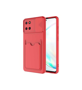 Samsung Galaxy A81 (Note 10 Lite) Uyumlu Kılıf Zore Kartix Kapak (Kırmızı)