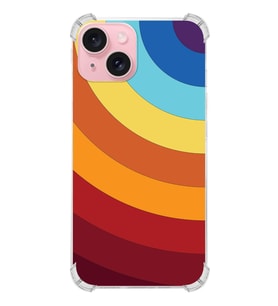 PrintiFy rintiFy Apple iPhone 15 (Kamera Açık) Uyumlu Köşe Korumalı Renk Cümbüşü A Kılıf