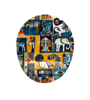Afrika Desenli Bilek Destekli Kaymaz Buruşmaz Kırılmaz Mouse Pad (Çok Renkli)