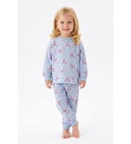 %100 Pamuk ve Baskılı Kız Çocuk Pijama Takımı 9-36 Ay 12741IS MODANINO