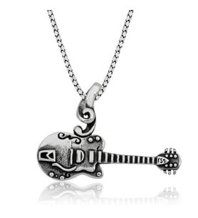 925 Ayar Gümüş Gitar Gümüş Kolye
