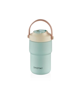 Shotay Askılı Mug Çelik Bardak 450Ml Pastel Mavi