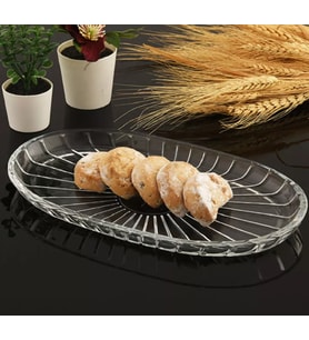 Paşabahçe Elegant Oval Cam Kayık Tabak 27x16 cm 54783 (Şeffaf)