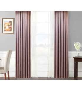 Evdepo Home  Pudra Düz Renk Pileli Soft Fon Perde, 1/3 Sık Pile, Tek Kanat
