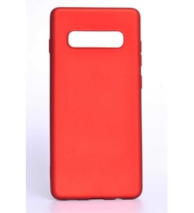 Galaxy S10 Plus Kılıf Kamera Çıkıntılı Soft Silikon (Kırmızı)