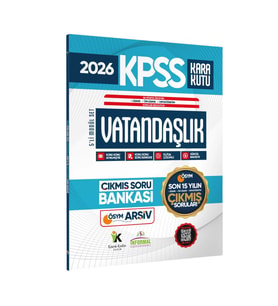 2026 KPSS Lisans Önlisans Ortaöğretim Vatandaşlık Kara Kutu ÖSYM Son 15 Yıl Çıkmış Soru Bankası İnformal
