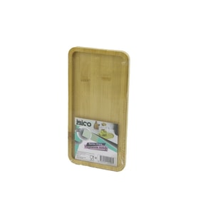 DİKDÖRTGEN AHŞAP BAMBU YAĞDANLIK ALTLIK MİNİ TEPSİ 12 X 23.4 X 0.8CM (5343)
