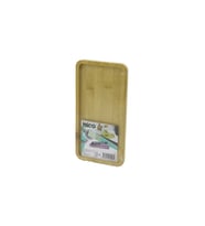 DİKDÖRTGEN AHŞAP BAMBU YAĞDANLIK ALTLIK MİNİ TEPSİ 12 X 23.4 X 0.8CM (5343)