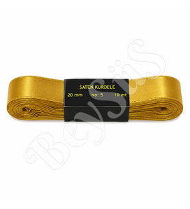 Saten Kurdele 20 mm Gold