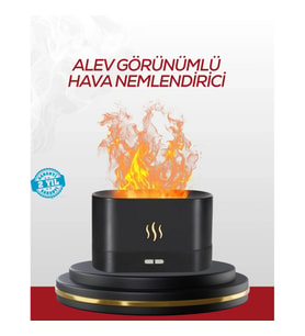 Mey İthalat® LED Işıklı Buhar Makinesi Alev Efektli Kumandalı Oda Nemlendirici