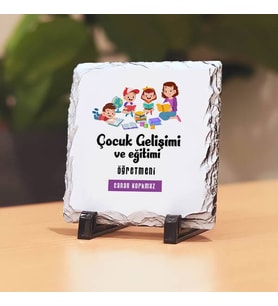 Çocuk Gelişimi Öğretmenlerine Hediye Taş Baskı