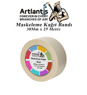 Maskeleme Bandı Kağıt Bant 38 mm 25 Metre 1 Adet Boya Bantı Maskeleme Kağıt Bant Duvar Yağlı Boya Badana