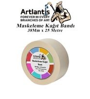 Maskeleme Bandı Kağıt Bant 38 mm 25 Metre 1 Adet Boya Bantı Maskeleme Kağıt Bant Duvar Yağlı Boya Badana