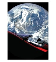Spacex Starman Tablo Ahşap Poster Dekoratif