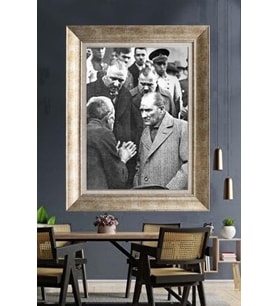 Gümüş Çerçeveli Atatürk Tablo za468