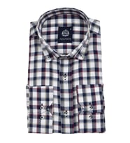 Erkek Ekose Klasik Uzun Kol Gömlek Oxford BGL-ST02988 (Bordo)