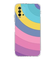 Xiaomi Redmi 9T  Kamera Korumalı Kapak Renk Cümbüşü Tasarımlı Şeffaf  Kılıf
