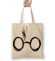 Sketchy Harry Potter Gözlüğü Bez Çanta Uzun Saplı