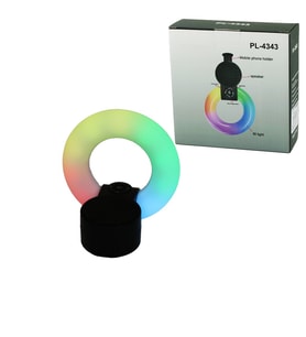 YUVARLAK HALKA - PLASTİK GÖVDE BLUETOOTH WİRELESS MİNİ HOPARLÖR SPEAKER USB ŞARJLI - IŞIKLI TELFON TUTUCU 5W PL-4343 (5668)