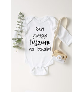Beni Yavaşça Teyzeme Verin Uzun Kol Çıtçıtlı Bebek