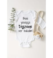 Beni Yavaşça Teyzeme Verin Uzun Kol Çıtçıtlı Bebek