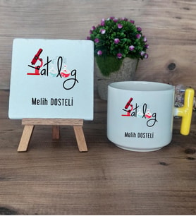 Patalog Hediye Seti Kupa Bardak T Kulplu ve Dekoratif Taş Tıp Bayramı Hediyesi  (Model 5)