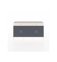 Arges Konsol 4 Raflı 2 Çekmeceli 4 Kapaklı 176x30x99 Aytaşı-Antrasit/Aytaşı
