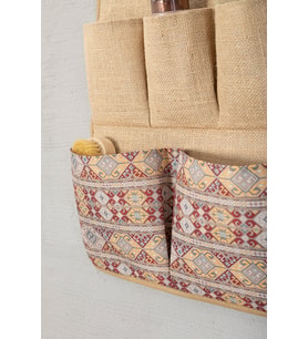 5 Cepli Etnik Baskılı Çok Amaçlı Askılı Duvar Tipi Dolap Içi Banyo Mutfak Düzenleyici Organizer 35x45 (Standart)