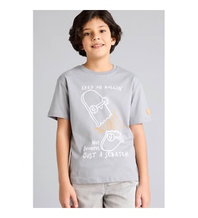 Defacto 26Y801003958 Gri Erkek Çocuk T-Shirt H4422A8/GR265