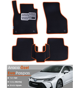 Totota Corolla Benzinli (2019-2025) Uyumlu EVA Paspas Tam Set – Birebir Uyum,Araca Özel Tasarım