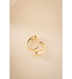 925 Ayar Gümüş Gold Kaplama Sade Gözyaşı Model Küpe
