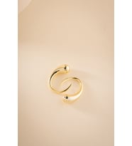 925 Ayar Gümüş Gold Kaplama Sade Gözyaşı Model Küpe