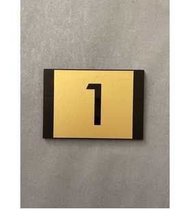 Minimal Gold Tasarım Apartman Numarası