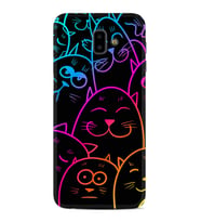Samsung J6 Plus J7 Prime J7 Pro M20 Kılıf Desenli Silikon Neon Cats 1790