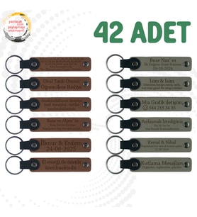 A Kahve & Kül Gri, Satranç Turnuvası Katılımcılarına Anı, 42’li Set, Kişisel Yazılı Anı Anahtarlık