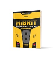Hız Yayınları 8. Sınıf Türkçe Konu Anlatımlı Etkinlikli Hibrit Soru Bankası
