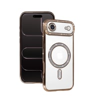 iPhone 17 Air Joke Simli Magneticsafe Kılıf - Gold
