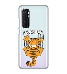 Xiaomi Mi Note 10 Lite Uyumlu Garfield Desenli Şeffaf Telefon Kılıfı