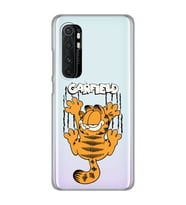 Xiaomi Mi Note 10 Lite Uyumlu Garfield Desenli Şeffaf Telefon Kılıfı