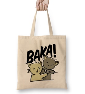 Kawaii Neko Baka Anime 01 Bez Çanta Uzun Saplı
