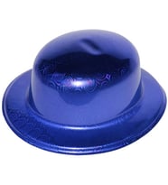 Mavi Renk Hologramlı Plastik Yuvarlak Melon 27x24 Cm