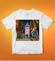 Galata Tasarımlı Tişört (Beyaz)