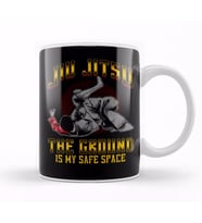Funny Jiu Jitsu BJJ The Ground Is My Safe Space Kupa Bardak Porselen
