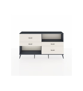 Arges Konsol Tek Raflı 4 Çekmeceli  176x30x99 Antrasit-Antrasit/Aytaşı